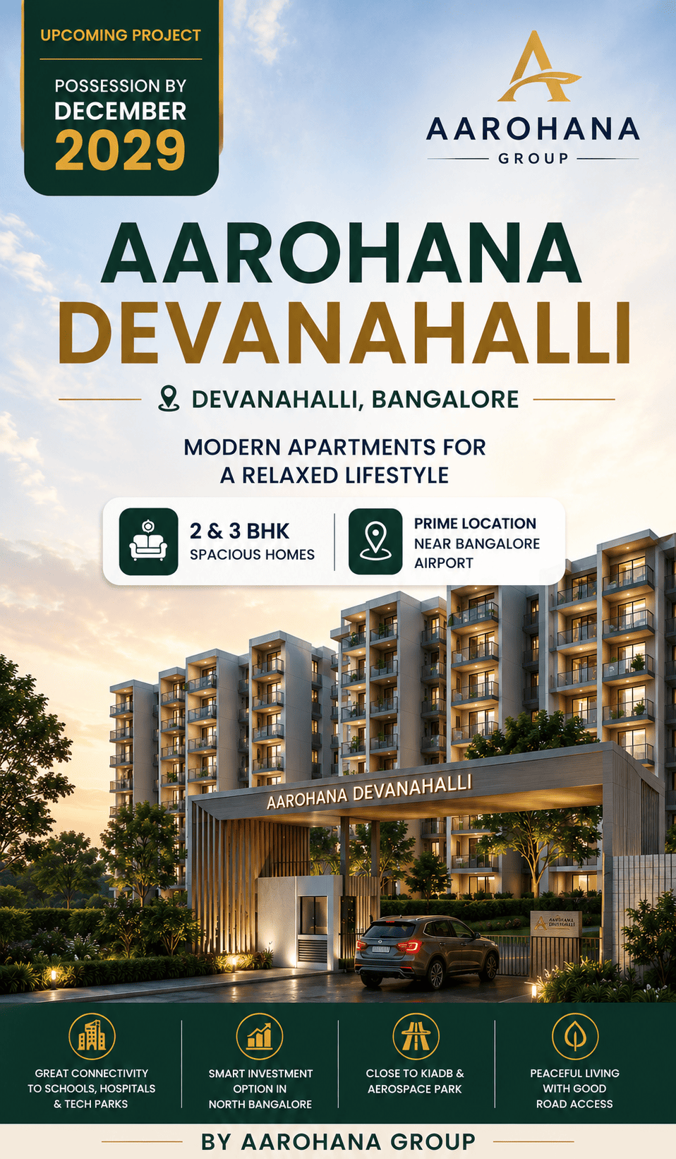 Aarohana Devanahalli luxury apartments by Excentia Infra in Dehradun